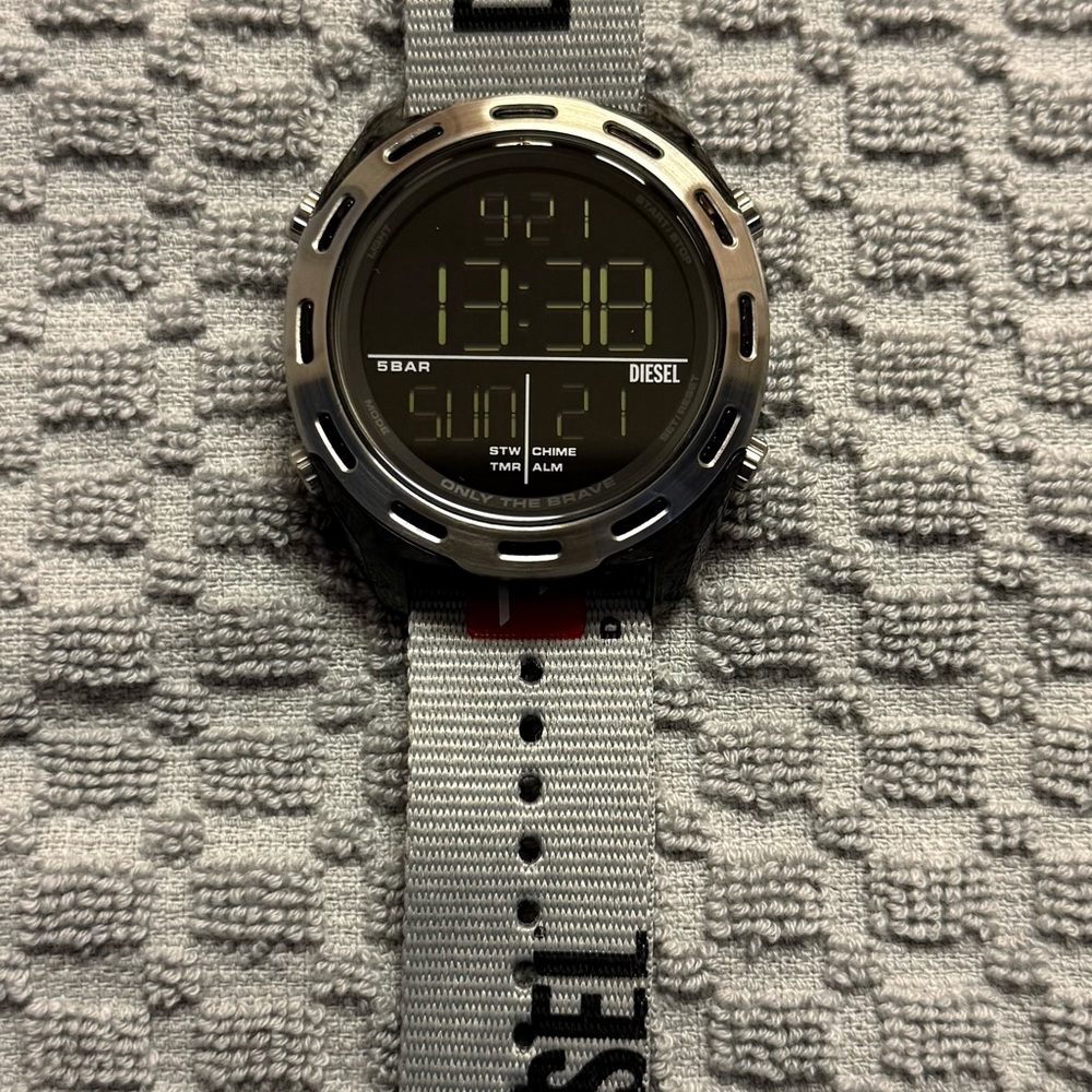 Diesel Black & Gray Digital Watch